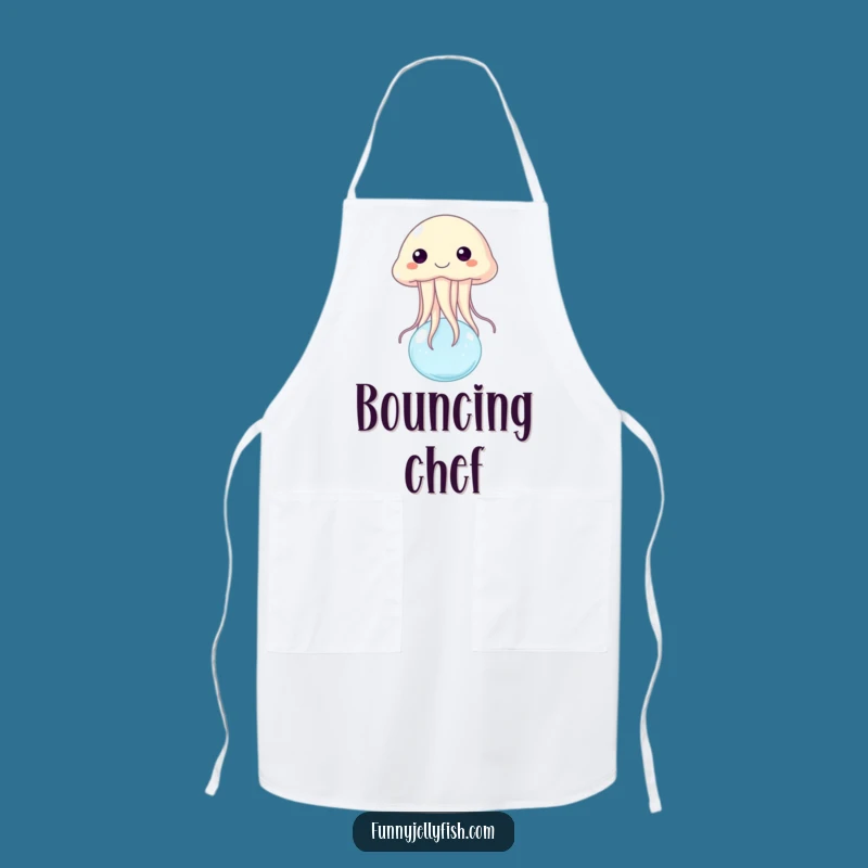 Funny Jellyfish Bubble Bounce Apron - Kitchen Humor & Chef Gift