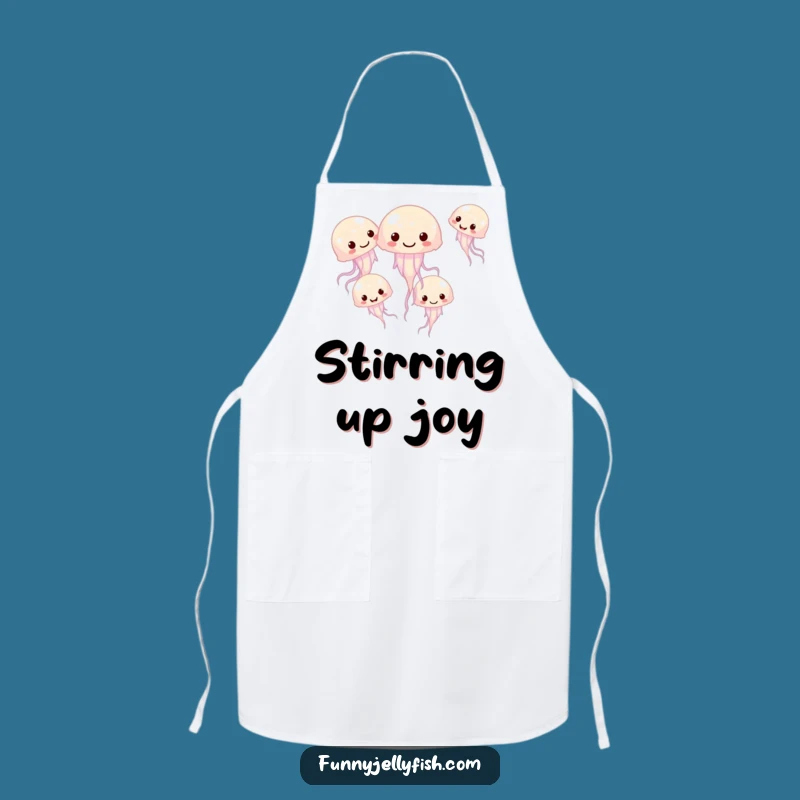 Funny Giggling Jellyfish Circle Apron - Kitchen Humor & Playful Chef Gift
