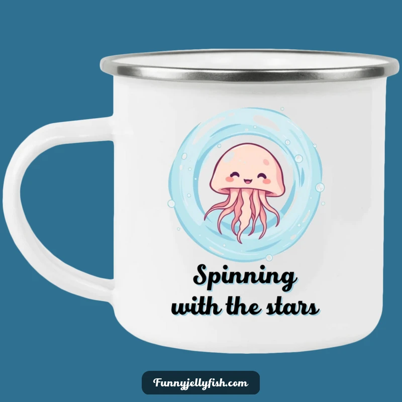 Funny Kawaii Jellyfish Vortex Camping Mug: Cute Spinner, Perfect Outdoor Funny Gift