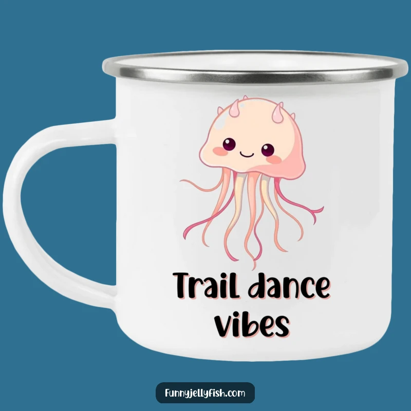 Funny Kawaii Jellyfish Dancer Camping Mug - Adventure with Humor