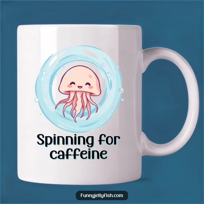 Funny Kawaii Jellyfish Vortex Mug: Giggling Spinner, Perfect Hilarious Water Gift