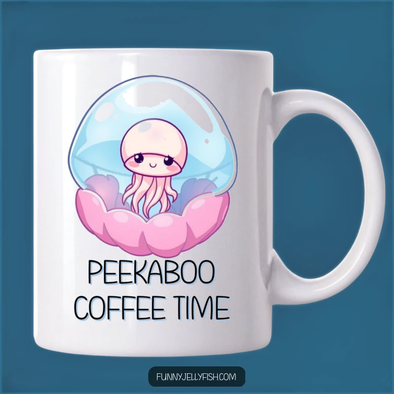 Funny Shy Jellyfish Anemone Mug - Adorable & Humorous Sea Creature Gift