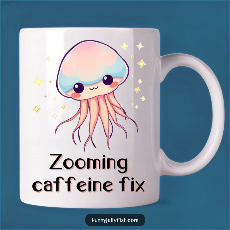Funny Kawaii Jellyfish Zoom Mug - Fast Fun Gift Idea