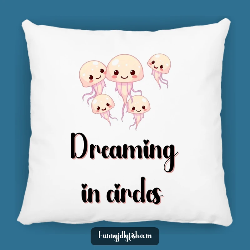 Funny Giggling Jellyfish Circle Pillow - Comfy & Hilarious Cushion Gift