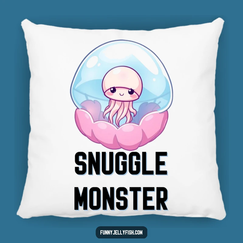 Funny Shy Jellyfish Anemone Pillow - Comfy & Adorable Home Accent Gift