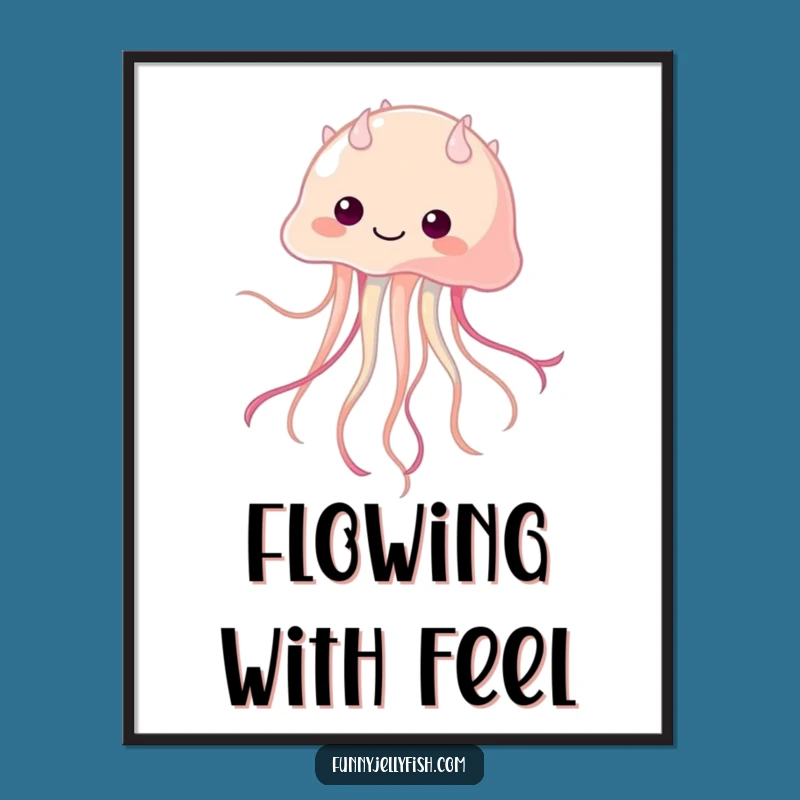 Funny Kawaii Jellyfish Dancer Digital Art Print - Instant Joy