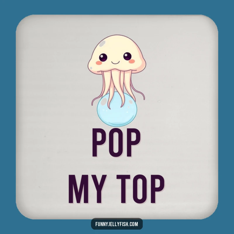 Funny Jellyfish Bubble Bounce Coaster Set - Hilarious Drink Protection Gift