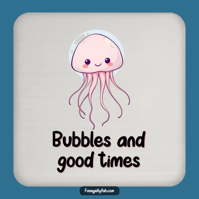 Funny Kawaii Jellyfish Bubble Coaster: Cute Floating Creature, Perfect Table Funny Gift