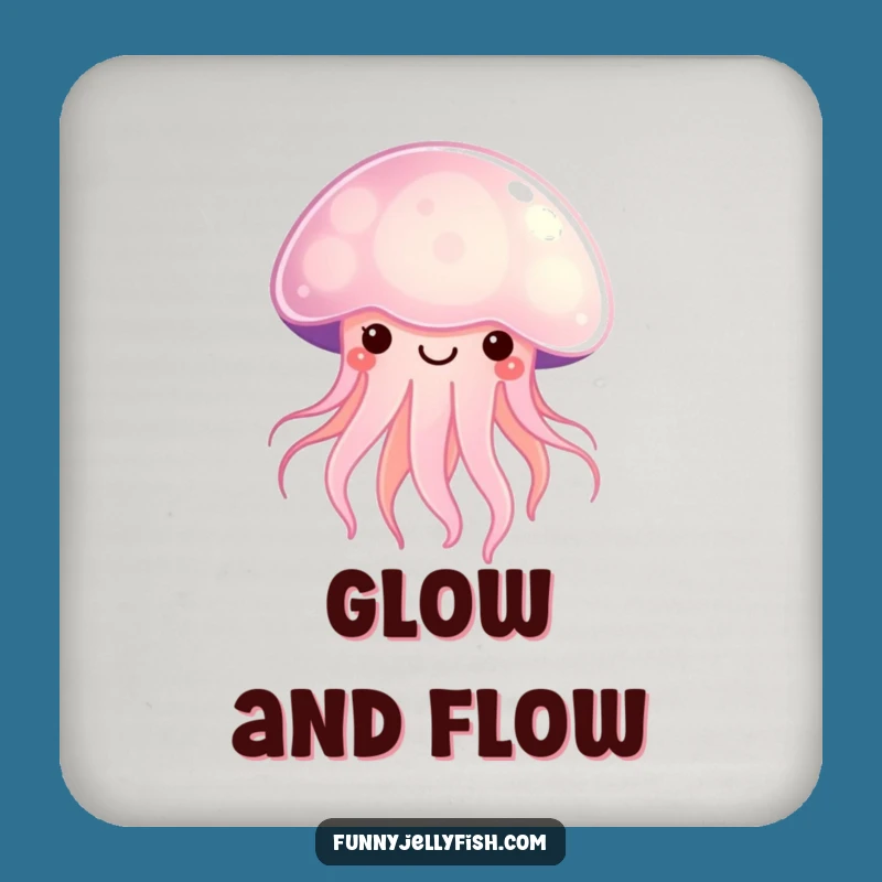 Funny Kawaii Jellyfish Coasters - Glowing Protection, Perfect Humorous Set