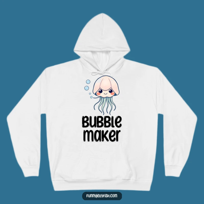 Funny Kawaii Jellyfish Bubble Hoodie - Cozy and Gentle Fun