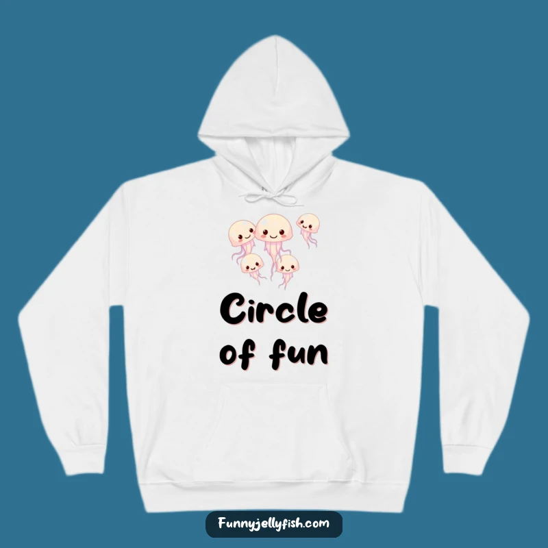 Funny Giggling Jellyfish Circle Hoodie - Cozy & Hilarious Pals Wear Gift