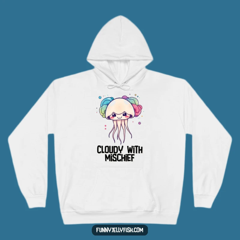 Funny Kawaii Jellyfish Ink Hoodie: Cozy Artist Creature, Perfect Warm Funny Gift
