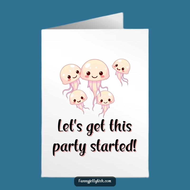 Free Printable Birthday Card: Giggling Jellyfish Circle, Funny Downloadable Gift