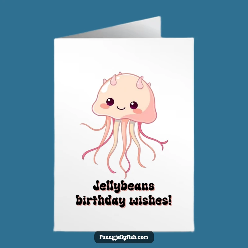 Free Printable Birthday Card: Kawaii Jellyfish Dancer - Funny Downloadable Gift