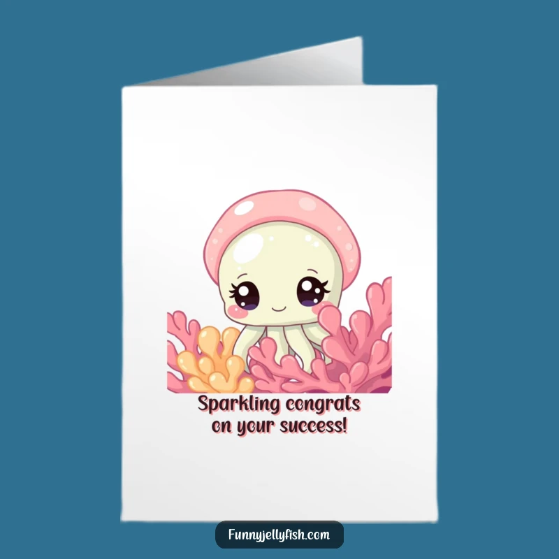 Free Printable Congrats Card: Jellyfish Coral Discovery! Downloadable & Fun DIY Gift.