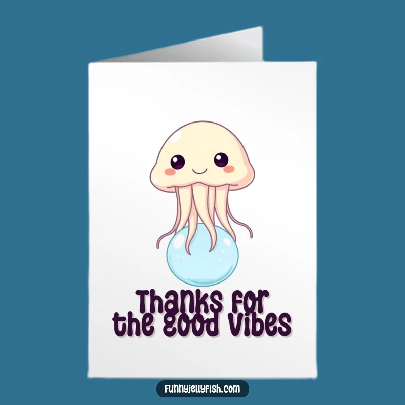 Free Printable Thank You Card: Bouncing Jellyfish Gratitude, Funny Downloadable Gift