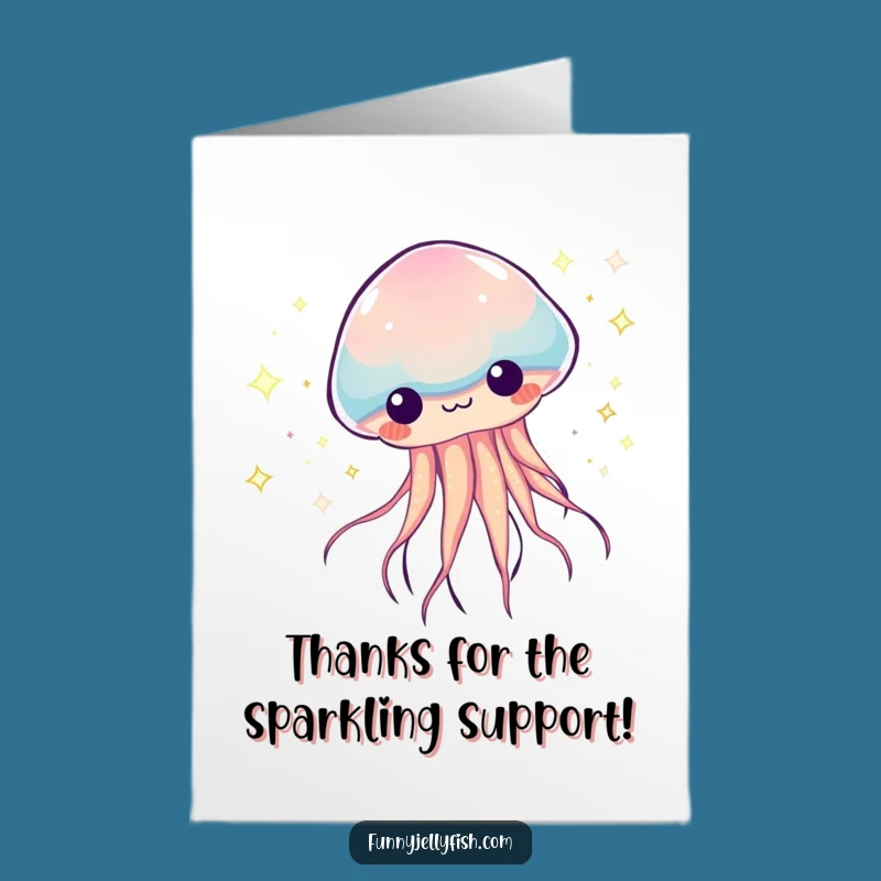 Free Printable Thank You Card: Zooming Jellyfish - Funny Downloadable