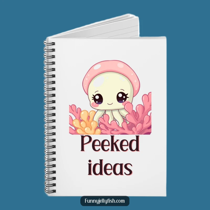 Funny Curious Jellyfish Notebook: Sparkling Eyes Peeking Perfect Creative Gift