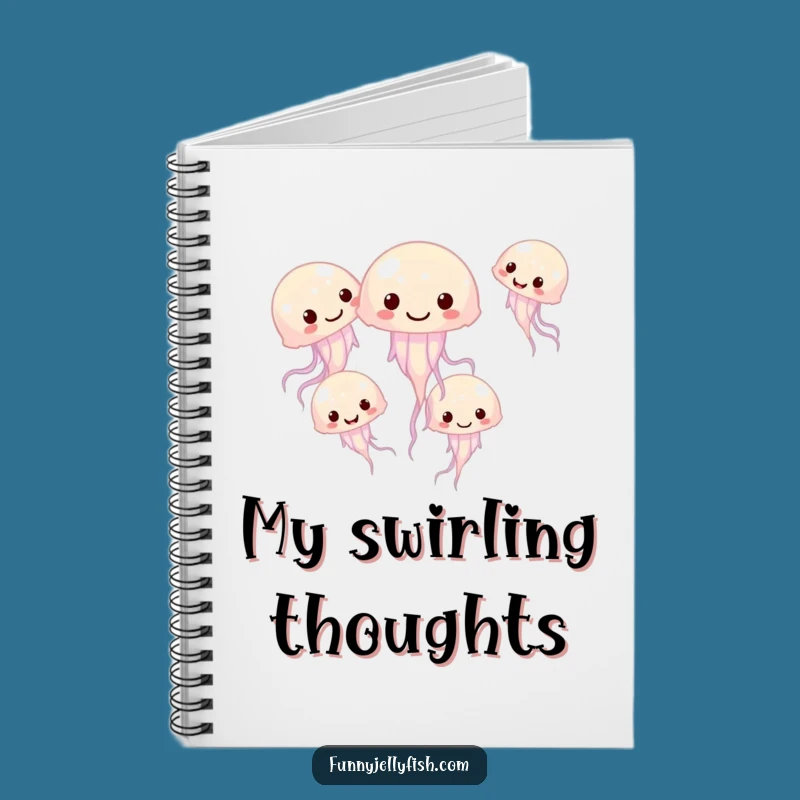 Funny Giggling Jellyfish Circle Notebook - Hilarious Journal & Fun Gift