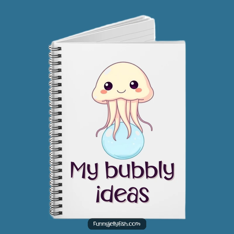 Funny Jellyfish Bubble Bounce Notebook - Hilarious Journal & Gift Idea