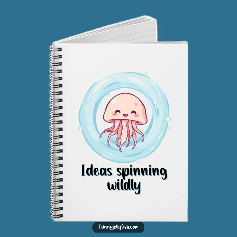 Funny Kawaii Jellyfish Vortex Notebook: Cute Spinner, Perfect Journal Funny Gift