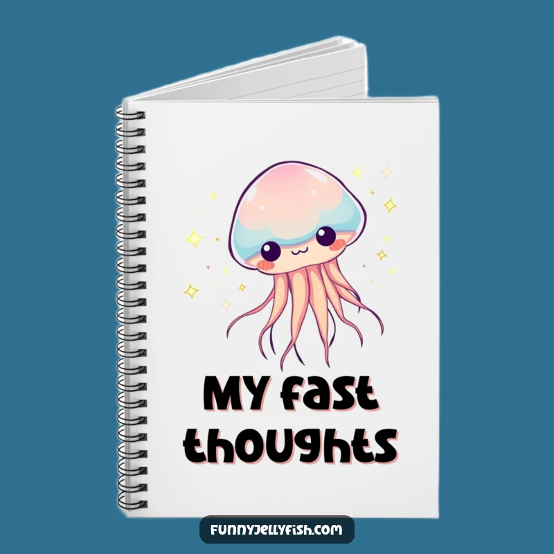 Funny Kawaii Jellyfish Zoom Notebook - Jot Down Fast Ideas