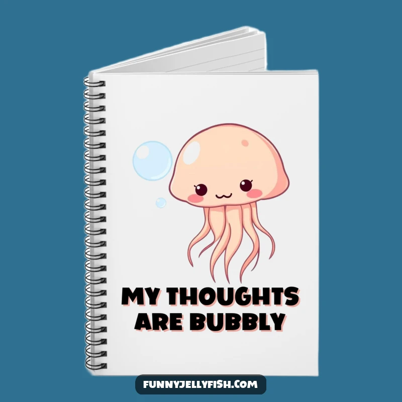 Funny Kawaii Jellyfish Notebook - Playful Bubbles, Perfect Humorous Journal