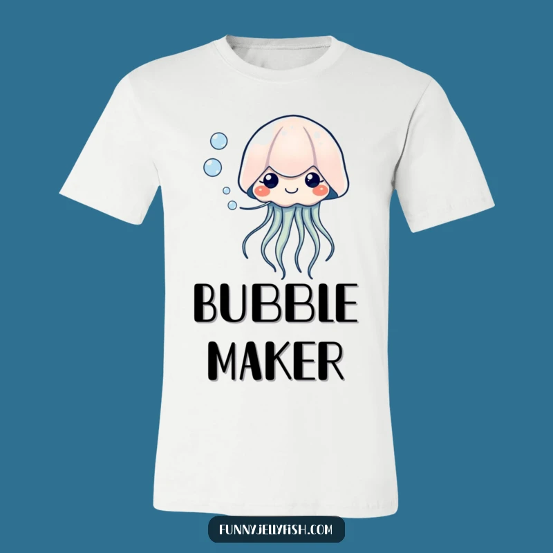 Funny Kawaii Jellyfish Bubble T-Shirt - Happy Bubbles of Fun!