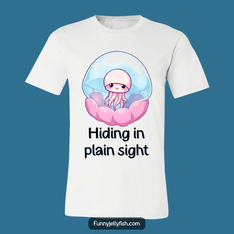 Funny Shy Jellyfish Anemone T-Shirt - Cute & Comical Ocean Wear Gift
