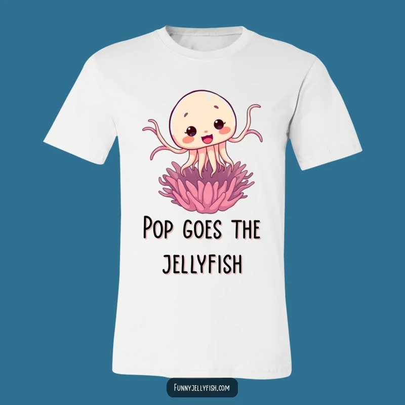 Funny Kawaii Jellyfish Jump T-Shirt: Comical Sea Surprise Tee, Fun Gift!