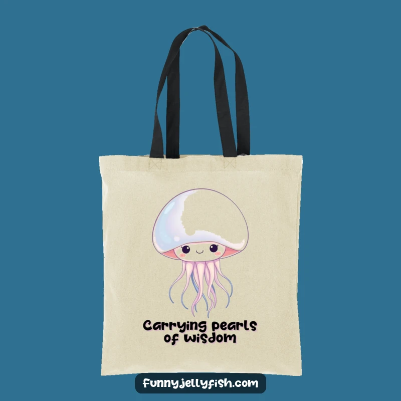Funny Kawaii Jellyfish Pearl Tote Bag: Stylish Cute Accessory, Hilarious Humorous Gift