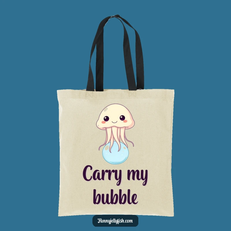 Funny Jellyfish Bubble Bounce Tote Bag - Stylish & Comical Sea Companion Gift