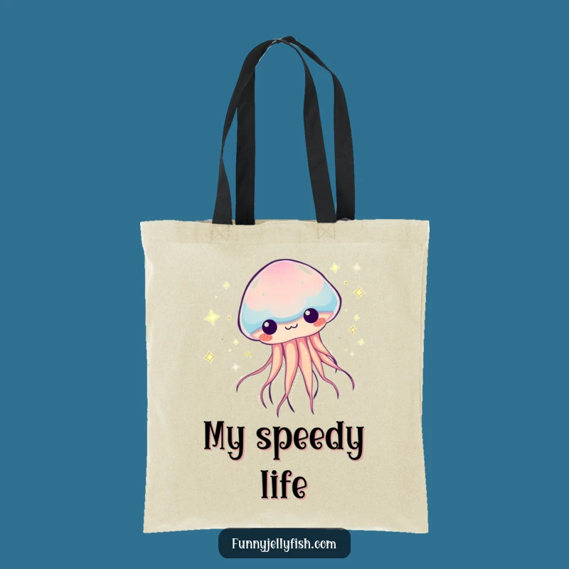 Funny Kawaii Jellyfish Zoom Tote Bag - Carry Your Sparkle!