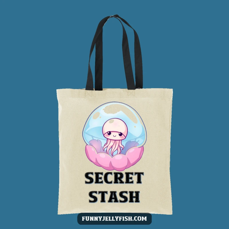 Funny Shy Jellyfish Anemone Tote Bag - Stylish & Comical Sea Bag Gift