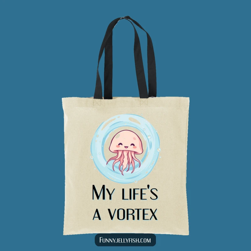 Funny Kawaii Jellyfish Vortex Tote Bag: Cute Spinner, Great Funny Shopping Gift